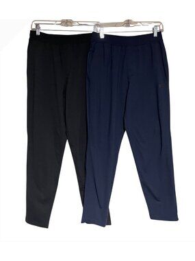 Russell Athletic Mens Athletic Tapered Fit Pants Size Medium 2 Pack Black & Navy